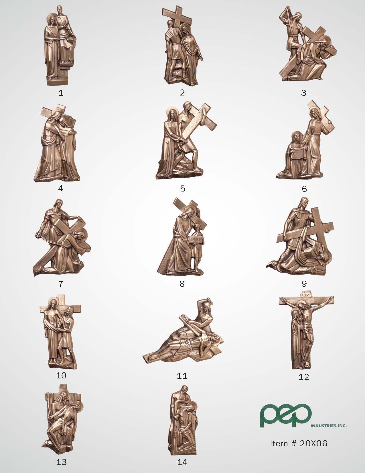 Metal Stations/Way of the Cross in Bronze or Aluminum