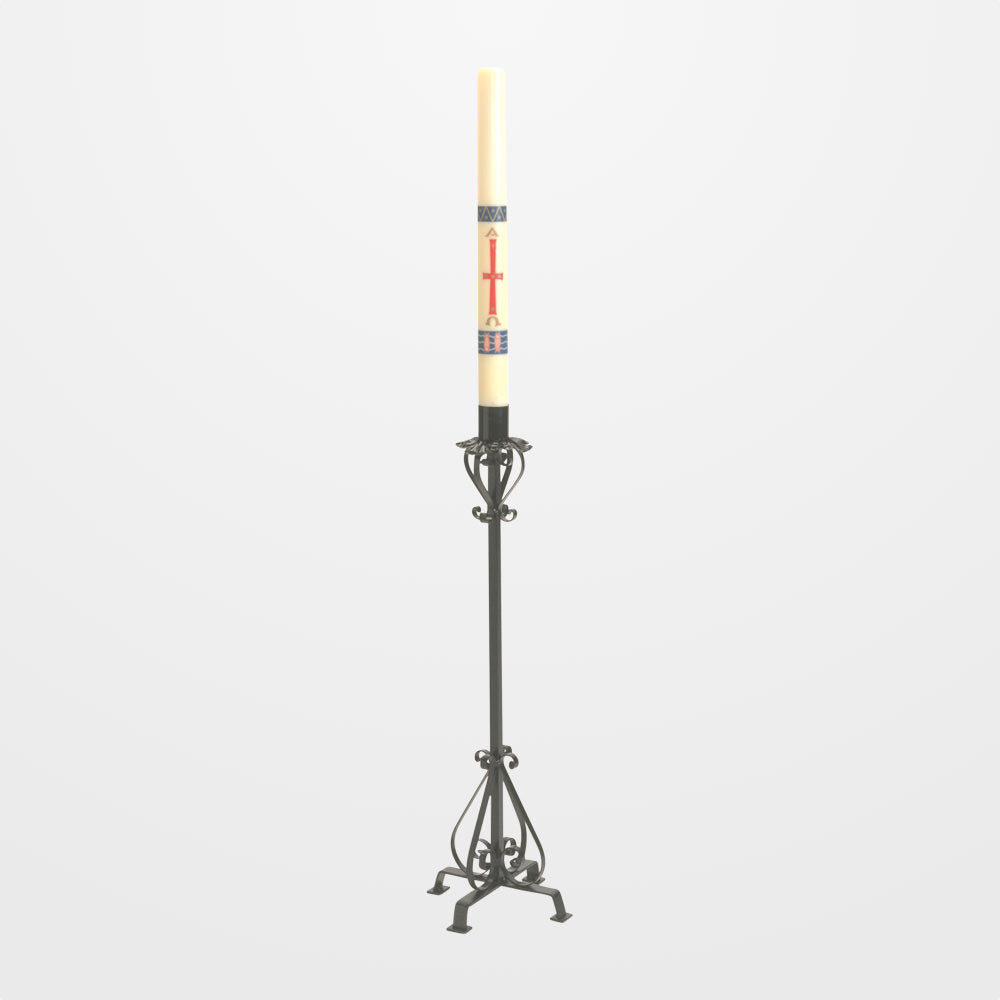 Wrought Iron Paschal Candlestick - 44" Ht