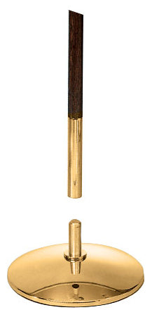 Processional Cross or Crucifix Stand | 12" | Bronze Or Brass | Round Base
