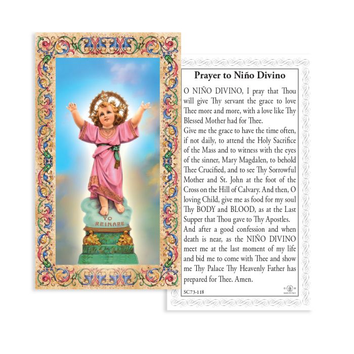 4" Cold Cast Resin Hand Painted Statue of the Divino Niño in a Deluxe Window Box