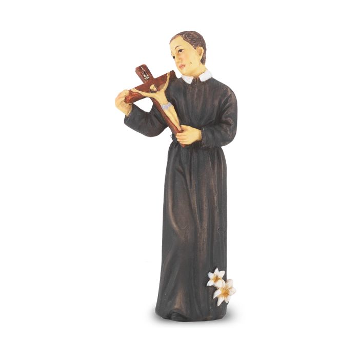 4" Cold Cast Resin Hand Painted Statue of Saint Gerard in a Deluxe Window Box