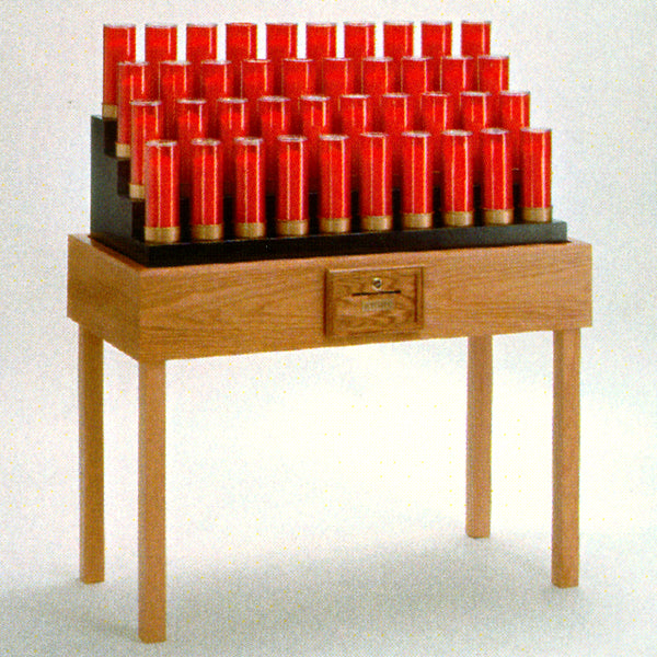 Votive Candle Light Stand - Oak Wood