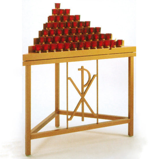 Electric/Electronic Candle Votive Light Stand - Chi Rho - 49 Lite