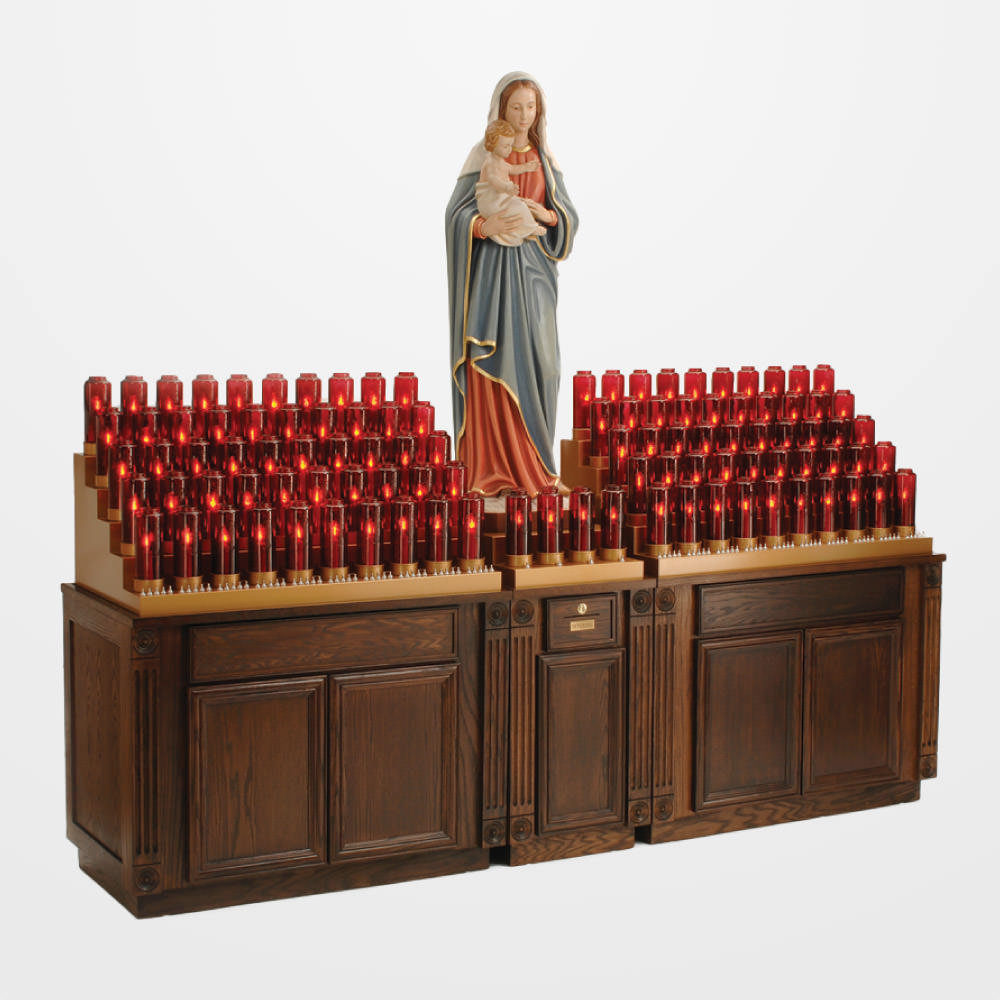 Electric/Electronic Candle Votive Light Stand for Statue - Cabinet - 104 Lite