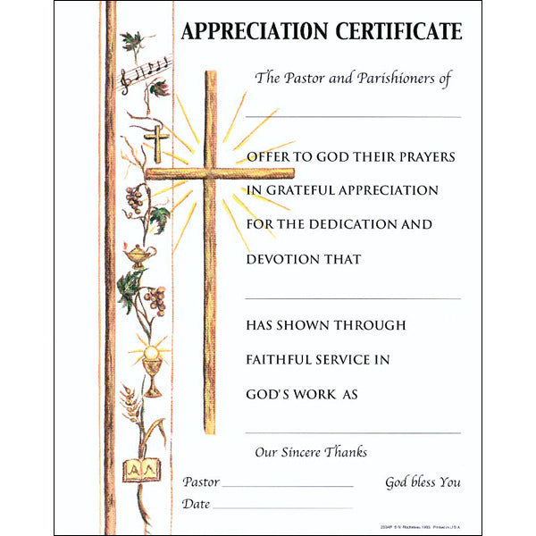 Appreciation Certificate - Oil Painting - 100 Pk