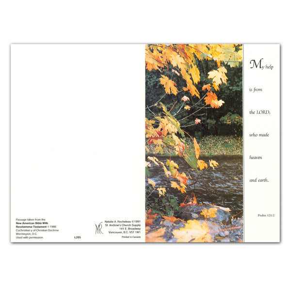 "My Help is From the Lord..." Intention/Living Mass Card - 50/box