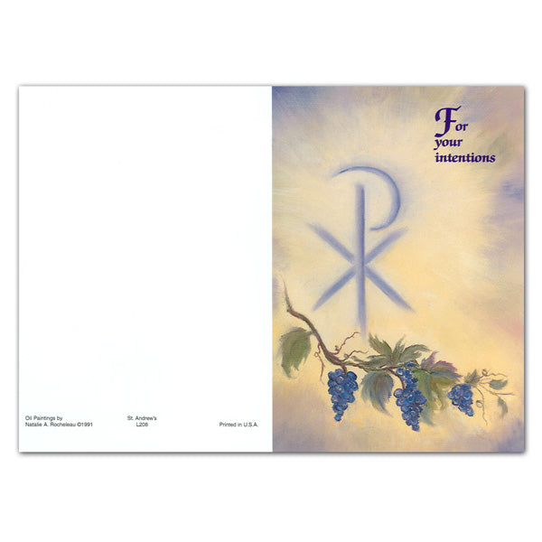 "For Your Intentions" Intention/Living Mass Card - Oil Painting - 50/box