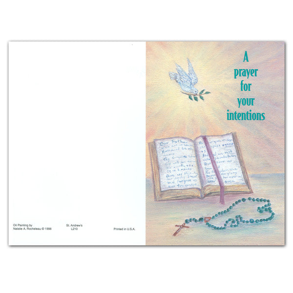 "A Prayer for Your Intentions" Intention/Living Mass Card - Oil Painting - 50/box