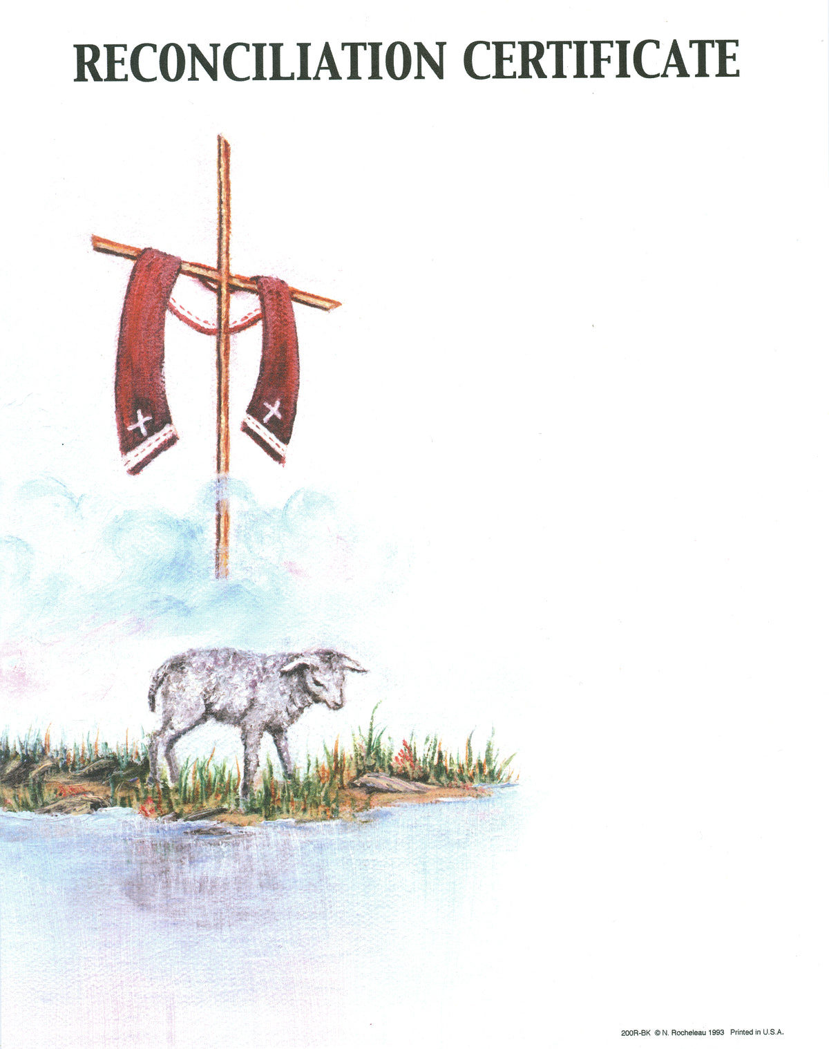Reconciliation Certificate - Oil Painting - 100/pack