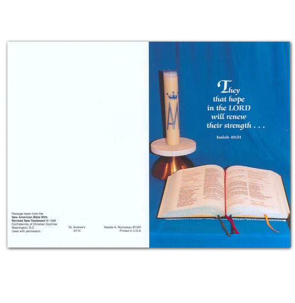 "They That Hope..." Sympathy/Deceased Mass Card - 50/box