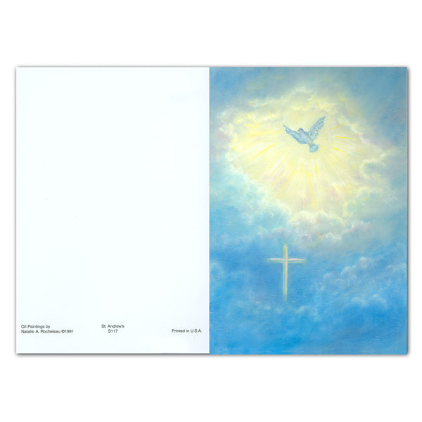"Peace Be With You" Sympathy/Deceased Mass Card Oil Painting - 50/box