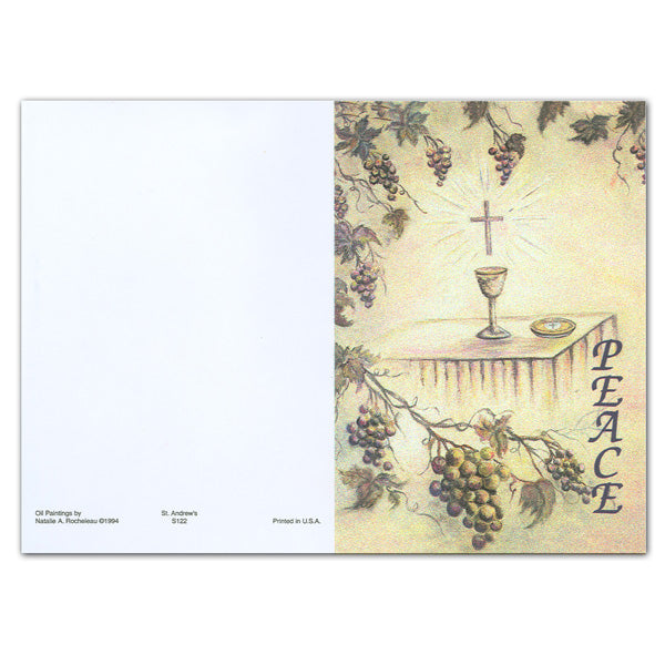 "Peace" Sympathy/Deceased Mass Card - Oil Painting - 50/box