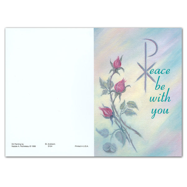 "Peace Be With You" Sympathy/Deceased Mass Card - Oil Painting - 50/box
