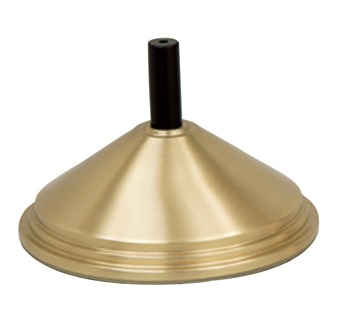 Torch Base - Satin Brass - Adapter Plug - 10 1/2" Dia