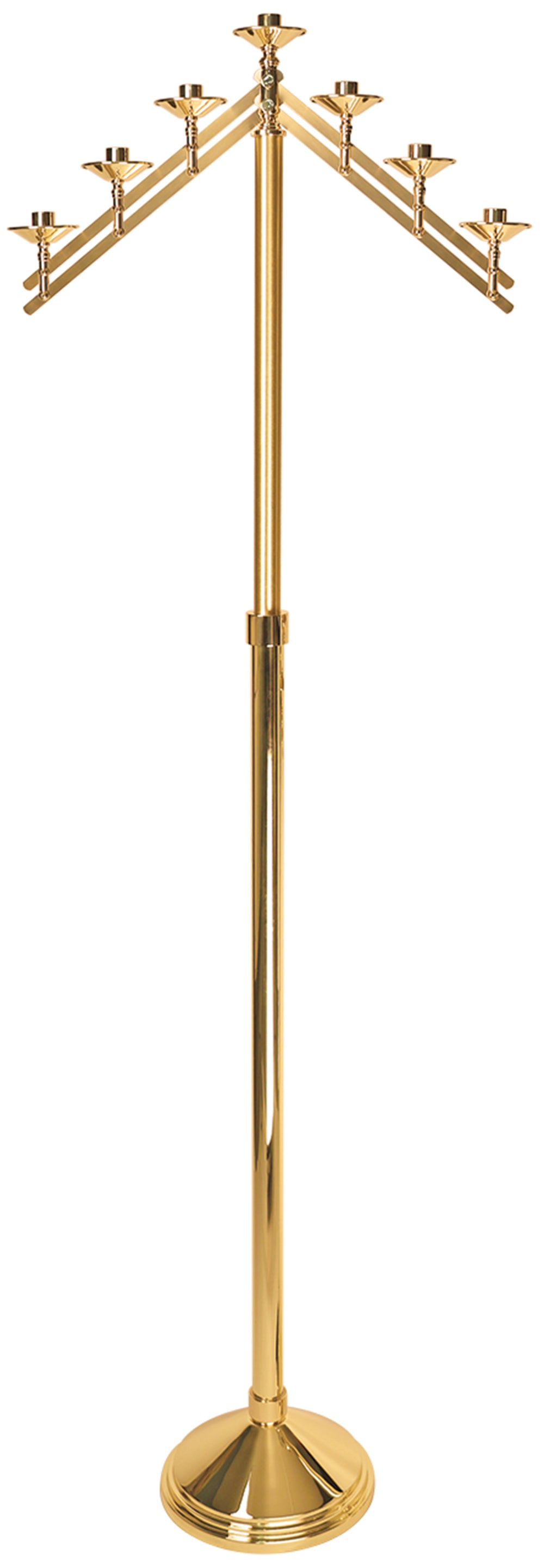 3, 5, 7 Lite - Floor Candelabra - Adjustable Height- 7/8" Sockets