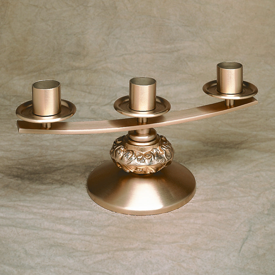 Candélabres d'autel en bronze 3, 5, 7 lumières : style 2384 - 5-1/2" H