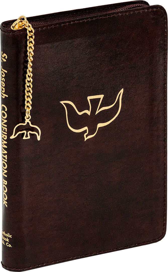 Saint Joseph Confirmation Book (Bonded Leather - Zipper Close)