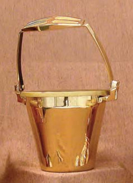 Bronze Holy Water Pot & Sprinkler: 2630 Style - 10" Ht