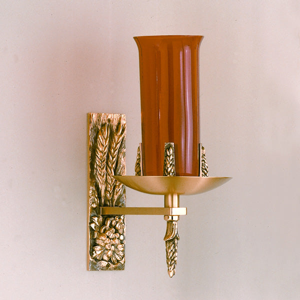Bronze Textured Wall Bracket Sanctuary Lamp: 2727 Style
