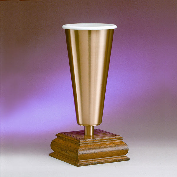 Vase d'autel en bronze et chêne : style 2828 - Deux tailles