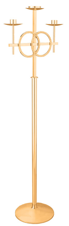 Floor Candelabra | Wedding | 3 Sconces | Bronze or Brass