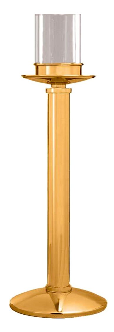 Acolyte Candlestick, 18", Bronze or Brass, 15 Hour Votive
