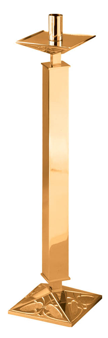 Paschal Candlestick, Bronze or Brass, Square Base