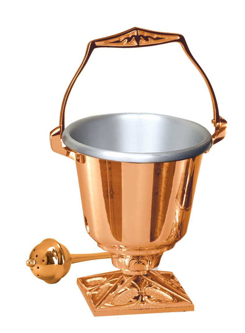 Aspersorium Set with Square Base, Bronze or Brass