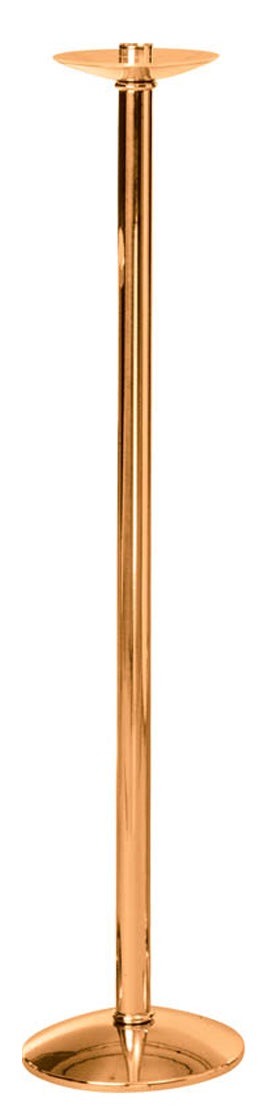 Floor Candlestick, Brass or Bronze, High Polished or Satin Finish