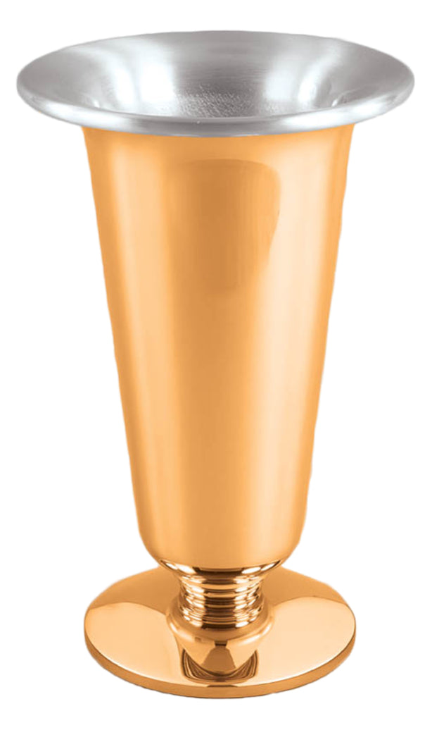 Altar Vase, 4 Sizes, Bronze or Brass, Round Base
