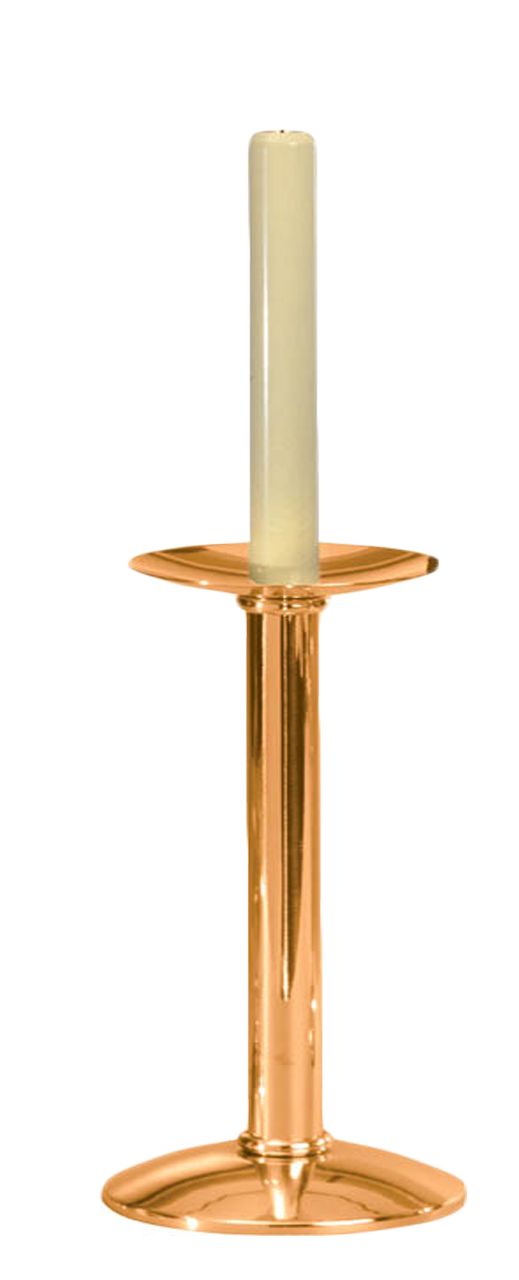 Altar Candlestick | 10 Sizes | Brass Or Bronze | Round Base & Column
