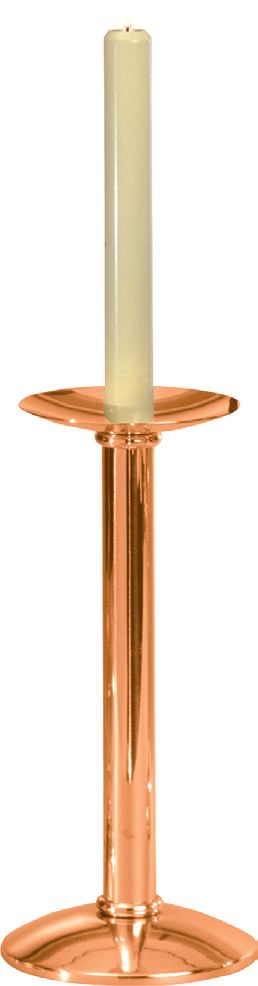 Altar Candlestick | 10 Sizes | Brass Or Bronze | Round Base & Column