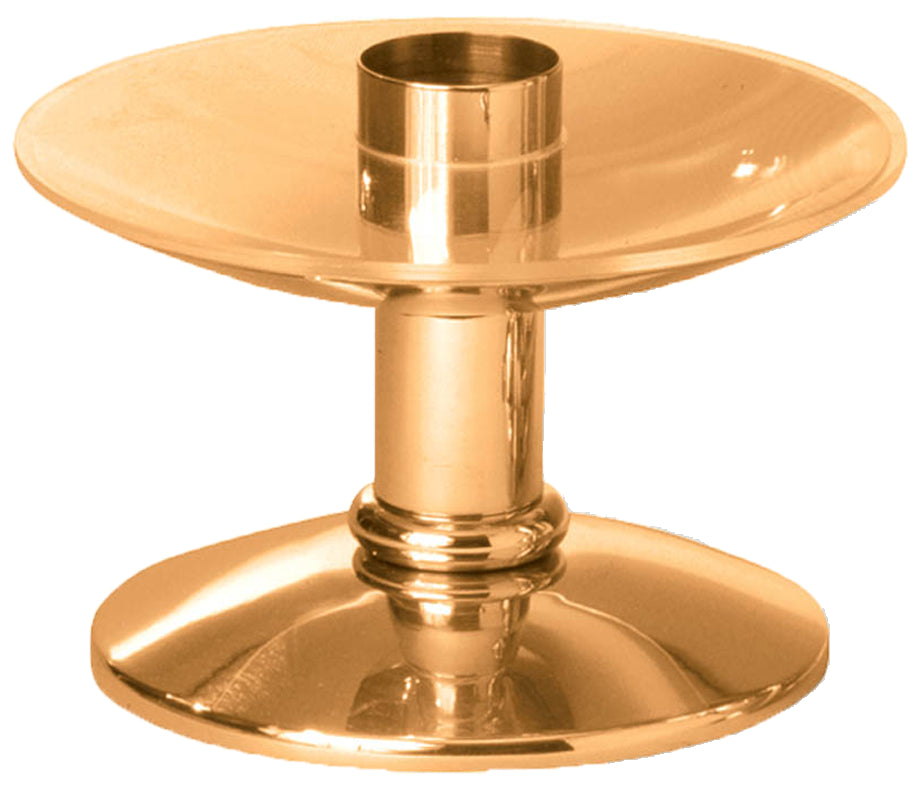 Altar Candlestick, 3-3/4", Brass or Bronze