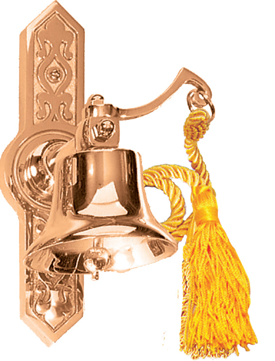 Altar Bells, 4x12, Bronze or Brass Bell, Wall Mount