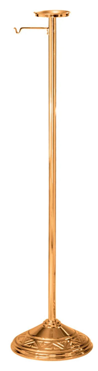 Thurible & Incense Boat Stand, Bronze or Brass, 1 Shelf, 1 Hook, Round Base