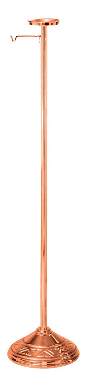 Thurible & Incense Boat Stand, Bronze or Brass, 1 Shelf, 1 Hook, Round Base