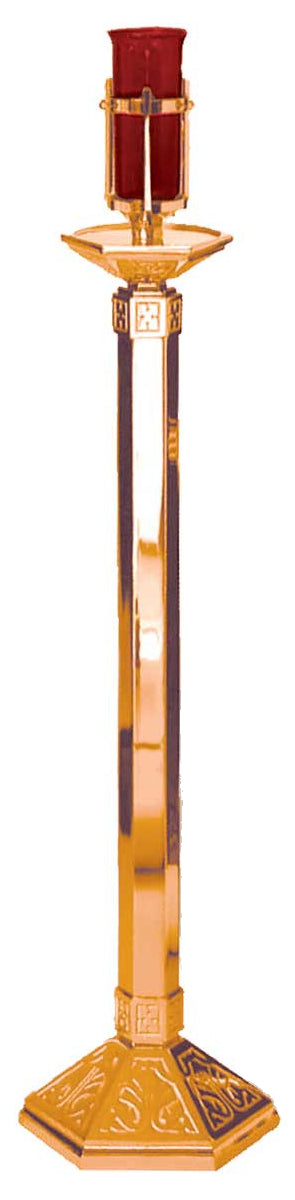Floor Sanctuary Lamp with Hexagonal Base, Electric