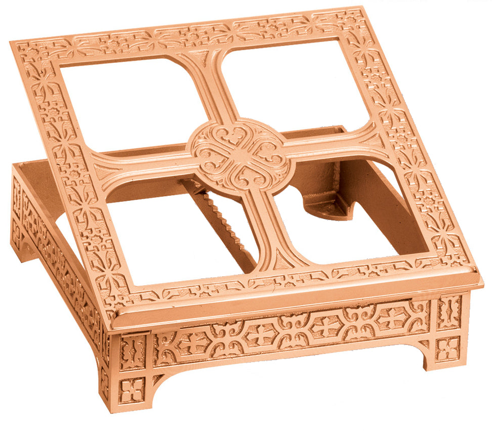 Missal Stand, 13" x 13", Brass or Bronze, Adjustable