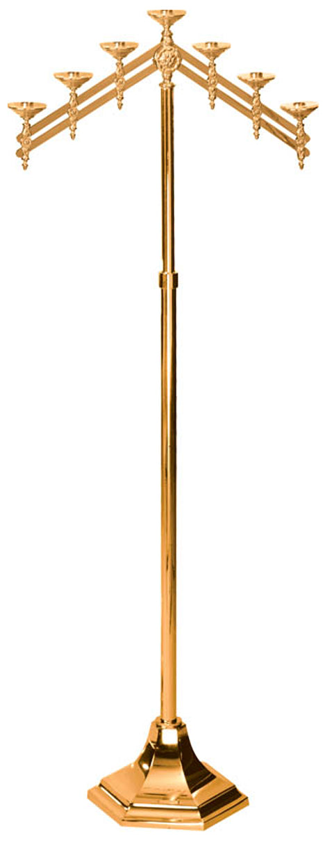 Floor Candelabra with Adjustable Arms, Available in 3, 5 and 7 Lites