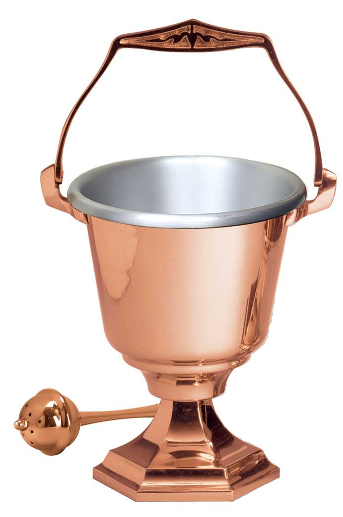 Aspersorium Set with Hexagon Base, Bronze or Brass