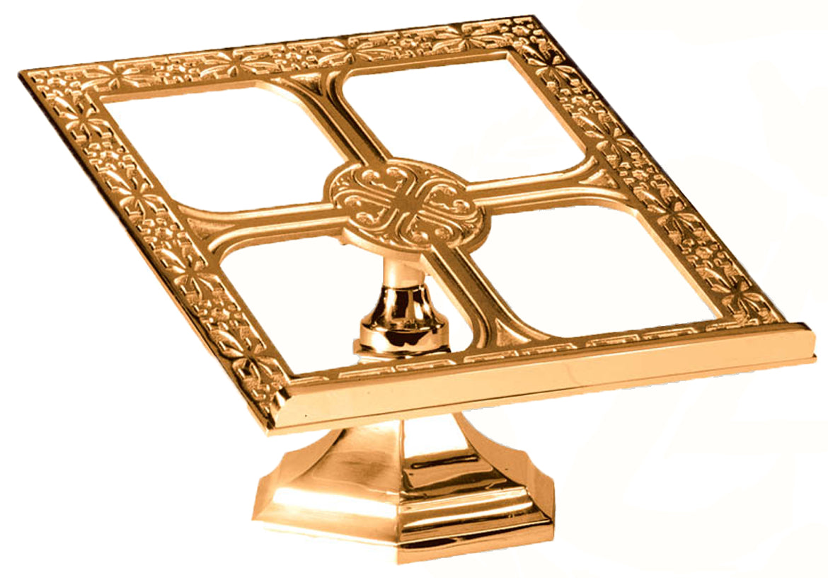 Missal Stand, Brass or Bronze, Elegant, 13" x 13"