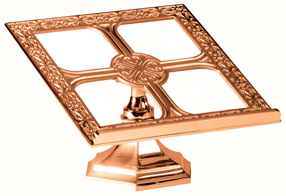 Missal Stand, Brass or Bronze, Elegant, 13" x 13"