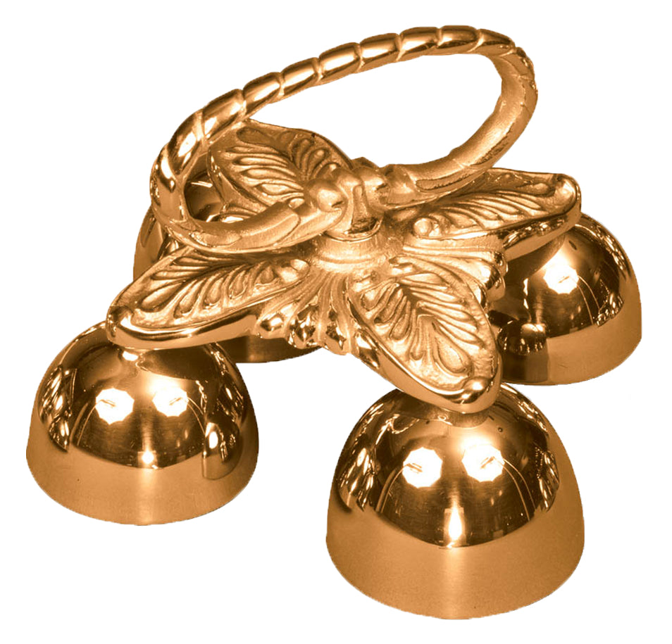 Altar Bells, High-Polish Finish, Ornate Handle