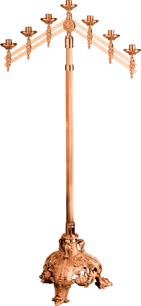Floor Candelabra with Adjustable Arms, Available in 3, 5 and 7 Lites