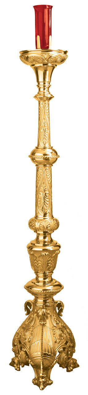 Large Floor Sanctuary Lamp with Footed Base, Electric