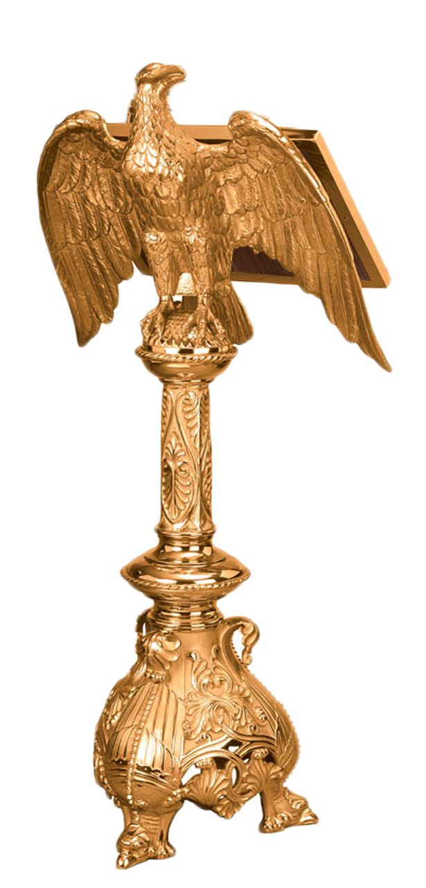 Lectern | Standing | 42" | Bronze or Brass | Footed Base | Eagle