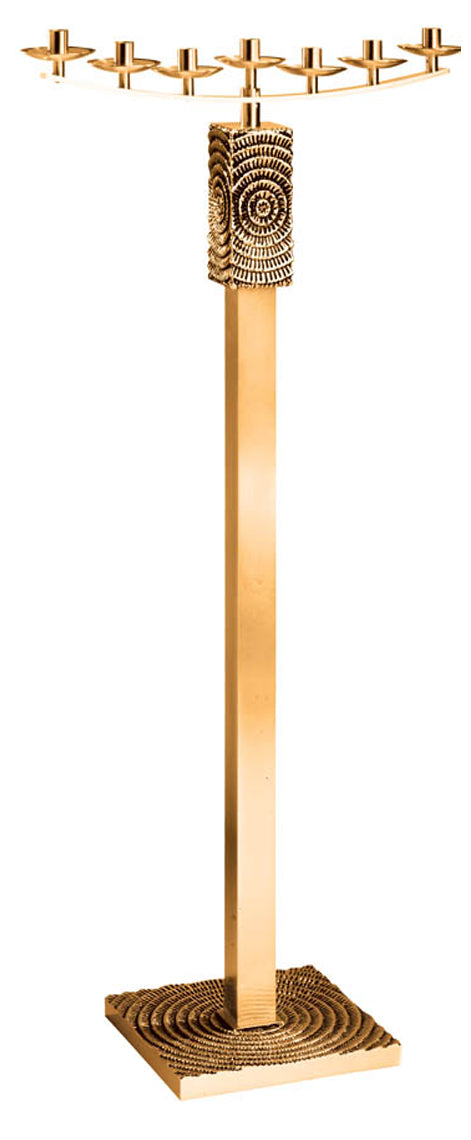 Floor Candelabra with Fixed Arms, Available in 3, 5 and 7 Lites, Brass or Bronze
