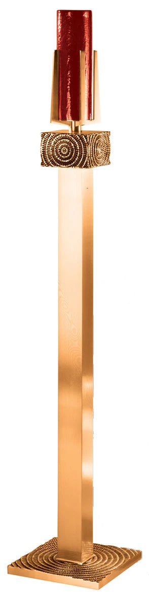 Floor Sanctuary Lamp with Square Column & Base, Electric