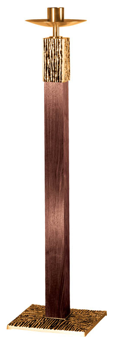 Paschal Candlestick, 48", Brass or Bronze, Square Column & Base