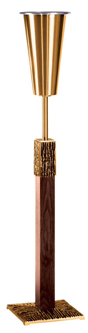 Standing Altar Vase, 2 Sizes, Bronze or Brass, Adjustable, Modern Style